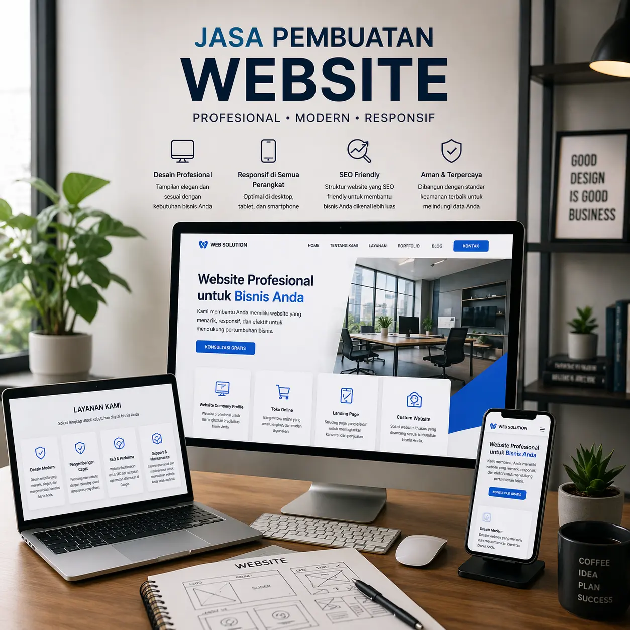 Jasa pembuatan website profesional Brebes